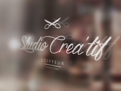 Studio Crea'tif logo brand concept graphism hair knife logo moustache