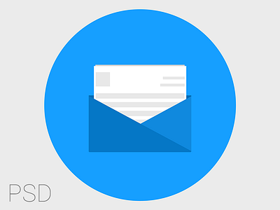 Envelop icon blue download free freebie icon logo psd