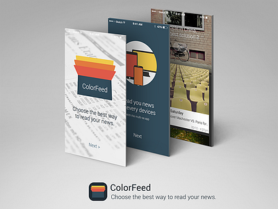 ColorFeed - side project android animations apple colors feed ios mockup news