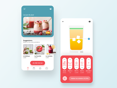 Juice-Maker app concept app design fruit healthy juice modern smoothie