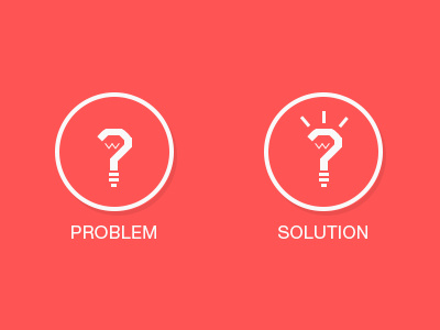 problem-solution answer design flat flat design icon light bulb problem question solution