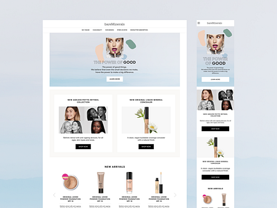 BareMinerals branding design ui ux web