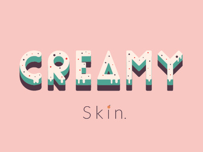 Creamy Skin design flat illustration logo vector