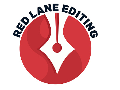 Red Lane Editing Logo Design branding graphic design logo