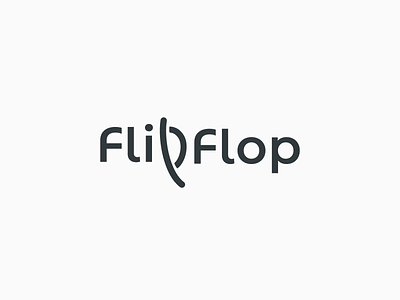 FlipFlop art black white dribbble flipflop logo typography vector wordmark