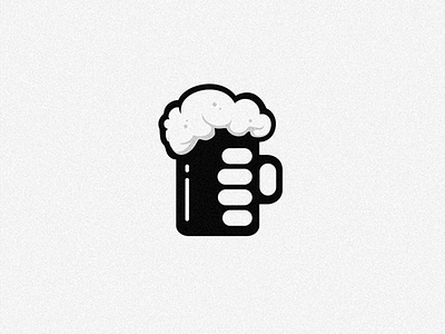 Cheers! art beer black white design dribbble illustration logo negative space vector