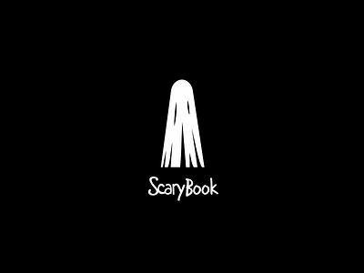 ScaryBook art black white book branding concept design dribbble logo scary book vector