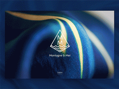 Montagne & Mer brandidentity design website animation