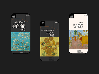 Van Gogh Museum Concept art creative interaction minimal mobile ui ui ui design web website