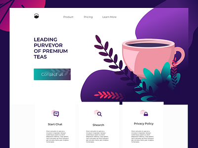 concept landing page for the republic of tea
