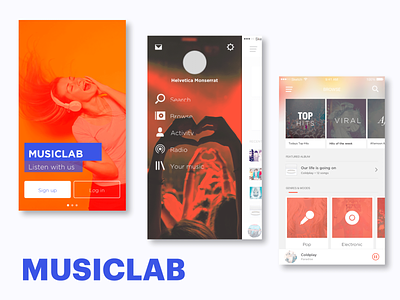 MusicLap App app application creative design mobile music ui ux