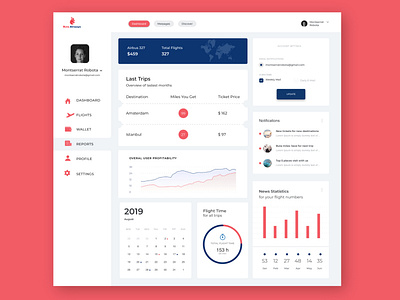 Buta Airways Dashboard Design