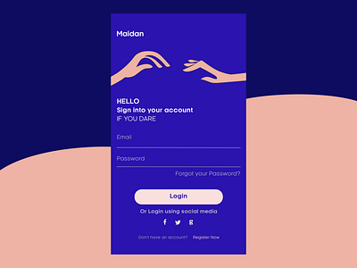 Login UI colorful design illustration login mobile app design mobile ui ui ux