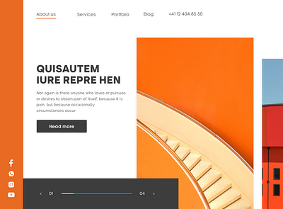 Main Page Web Design colorful design creative designs interaction mainpage orange ui user interface ux webdesign