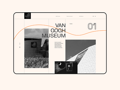 Van Gogh Museum Concept Design art clean concept creative interaction minimal minimalistic ui van gogh web web design