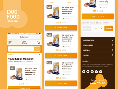 DOGFOOD online experience concept bone branding design dog dogs done e commerce food illustration logo mobile app design mobiledesign mobileui orange pet ui vet