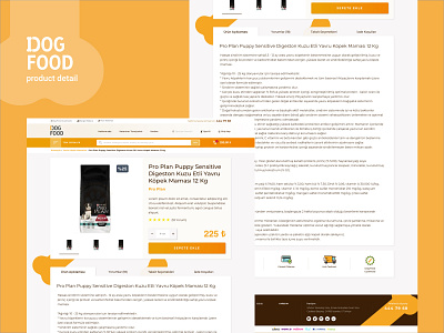 DOGFOOD online experience concept branding design dog dogs e commerce foods illustration logo orange pet ui web website