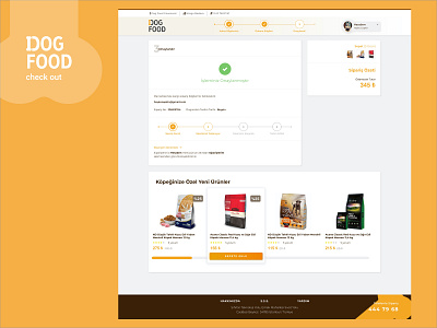 DOGFOOD online experience concept branding design dog dogs e commerce foods illust illustration logo orange pet ui web website