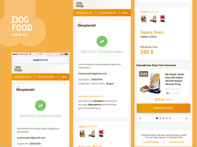 DOGFOOD online experience concept branding design dog dogs e-commerce foods illustration illüs logo mobile orange pet ui