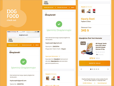 DOGFOOD online experience concept branding design dog dogs e commerce foods illustration illüs logo mobile orange pet ui