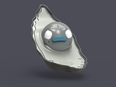 One Thug Ass Oyster #3 3d art character design design digital art illustration keyshot oyster render sea creature solidworks