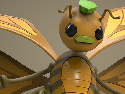 zoom in 1 3d art bug character design design graphic graphic design keyshot render