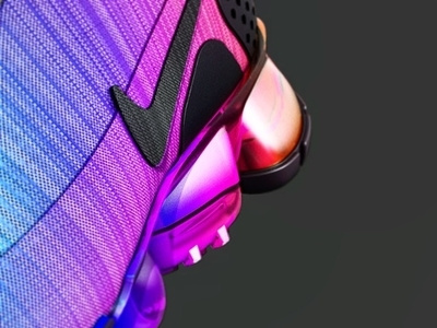 CMF Close up (Vapor Max) cmf color design fabric gradient gradient color macro nike product product design render rendering shoe sneaker sports vapor max vibrant