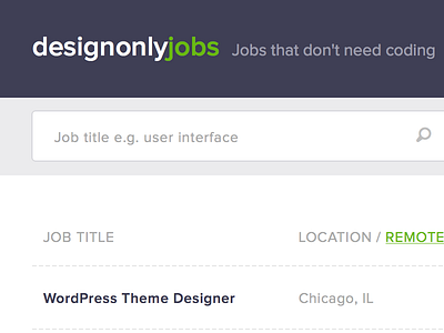 Purple header design green jobs jobs board purple ui web design white