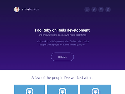 Portfolio developer portfolio purple rails sinatra symbolset