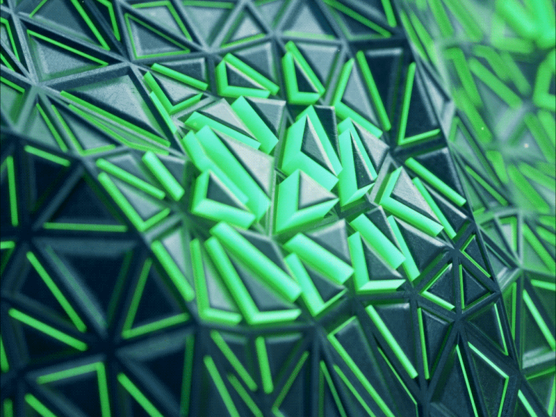 Warp Loop II 3d animation c4d cinema extrude glow green loop pattern texture warp