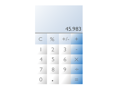 Dailyui4 app blue calculator dailyui dailyui004 dailyui4 design graphics mobile device ui