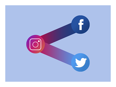 Social Share blue dailyui dailyui0010 dailyui10 design facebook graphics instagram pink social media social share ui