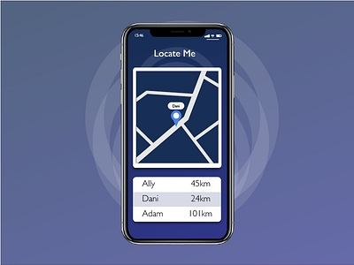 Daily Ui 20 app daily ui interface iphone location tracker ui