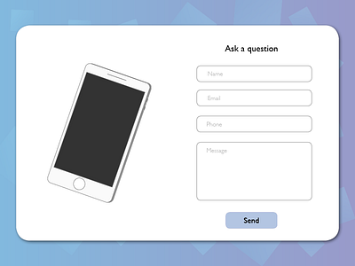 Daily Ui Day 28 Contact Us contact contact form contact us dailyui dailyuichallenge email message phone ui