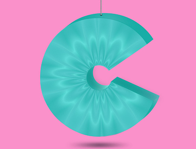 C letter effect art branding color design fun logo