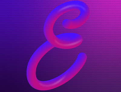 E LETTER art color design illustration logo typography