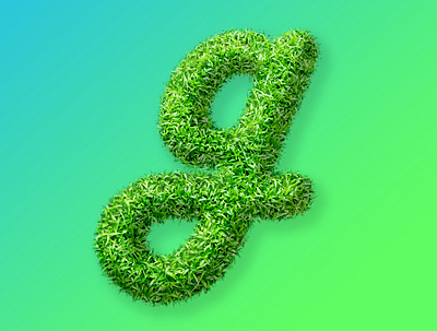 G LETTER Grass01 adobe art color design fun grass green illustrator letters logo typography