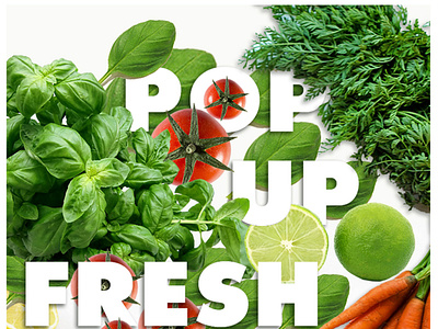 new popup art colorful design food fresh fun healthy food photoshop poster design typography yummy