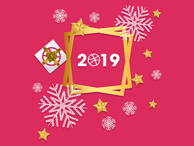 Happy New Year 2019! design happy new year 2019 hello dribbble hello world illustration vector