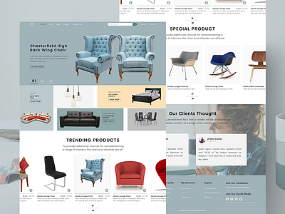 Furniture Landing Page ecommerce grid layout landing page concept landing page design landing page ui minimal shop shop design ui ux web design