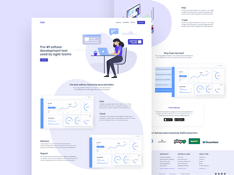 Software Development Landing Page by SI Rana 🏀 on Dribbble