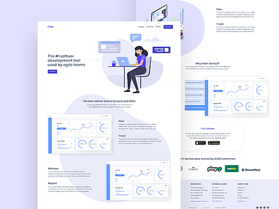 Software Development Landing Page design grid layout landing design landing page landing page concept minimal minimal design software development ui ux web page web page design