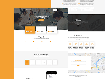 Global Online Marketing agency design grid layout landing page concept marketing agency minimal online marketing ui ux web web deisgn web design agency