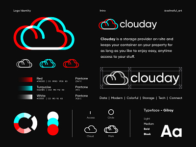 Clouday | Logo Identity abstract branding business cloud cloud logo connect data deliver digital hosting icon logo identity logodesign save software storage strategy supply tech vector icon mark symbol