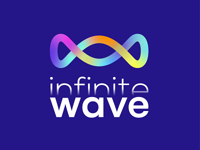 Infinity Wave, Logo Design Symbol 3d abstract branding colorful connection creative flip geometry icon infinity infinity wave logo logo design minimalism modern ring symbol tech typography wave