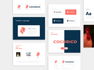 Cocorico Logo Redesign animal brand book branding cocorico digital egg flat logo brand guide logo concept logo design logo redesign red redesign rooster logo style guide sunrise symbol template typography variations