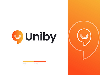 Uniby Logo Design best logos branding chat communication corporate guidelines icon idenity lifestyle logo designer message social startup student study technology logo typography u virtualreality