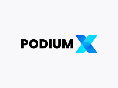 PODIUM X Logo Project | Modern Letter Logo agency branding brand guide brandoxe clean colorful cross icon illustration letter logo mark modern logo modern logo designer monogram sold startup team typography logo x x logo