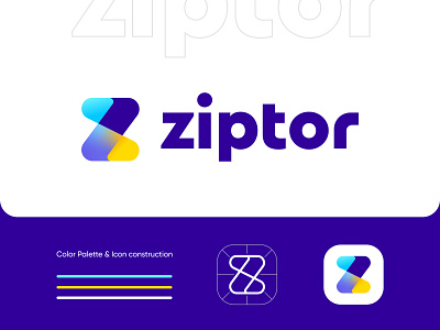 Ziptor - Modern Logo Design (Unused) branding brandoxe cyber security file fintech freelance graphic designer lettering logo logo icon symbol logo system modern popular logo safe secure security logo tech visual identity design wordmark z z logo