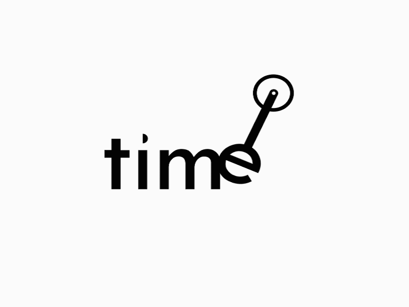 Wall Time animated animation logo modern motion graphic symbol time typography ui vector wall clock